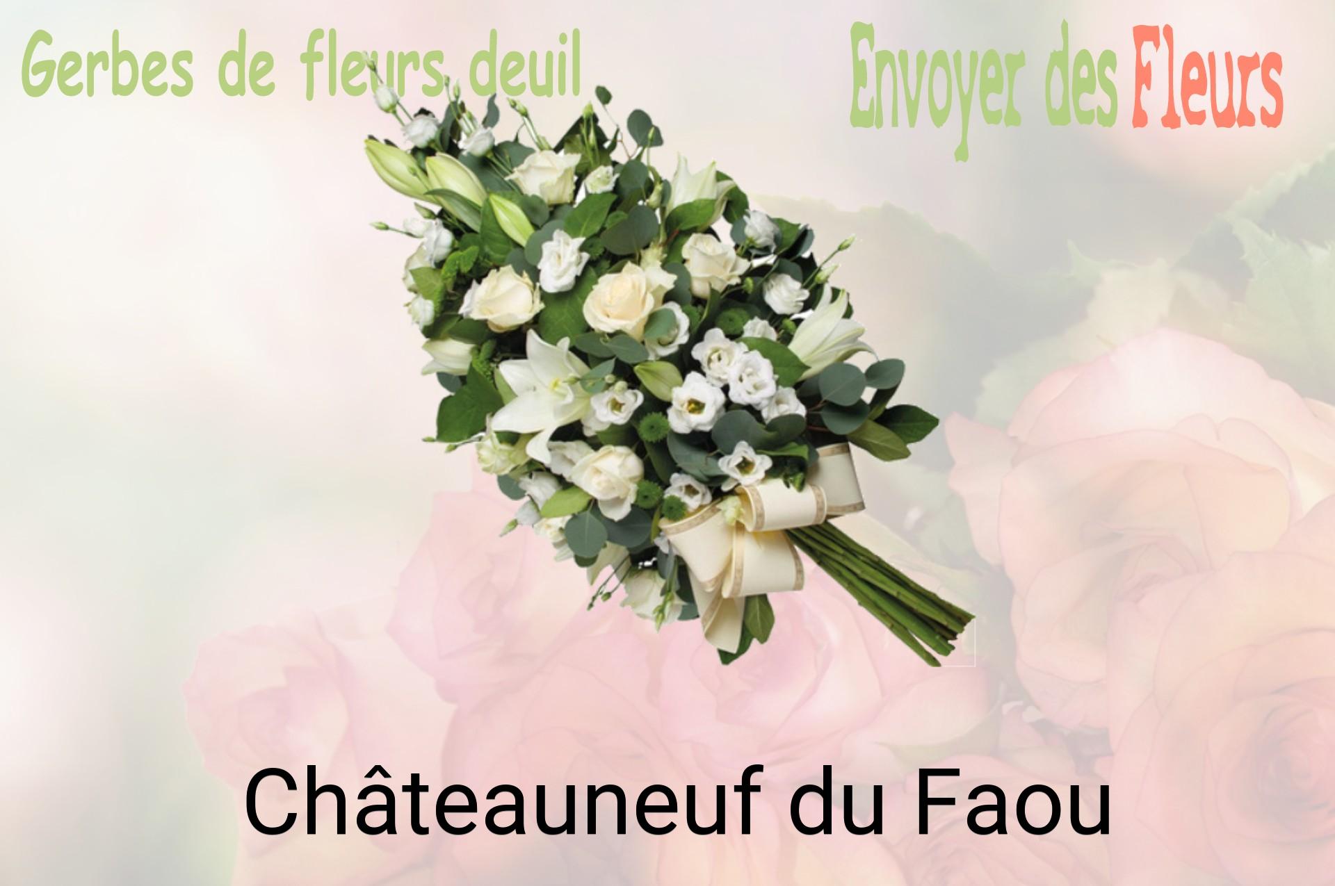 Gerbe de fleurs de deuil livrée à Châteauneuf-du-Faou